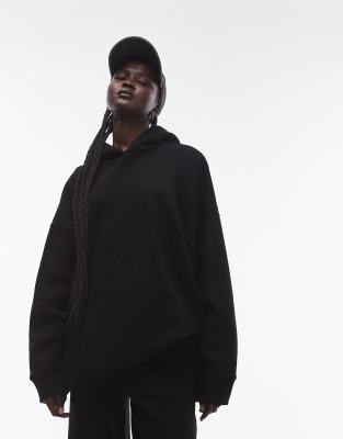 premium oversized hoodie in black - part of a set