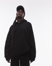 Topshop chuck on coat in dark gray