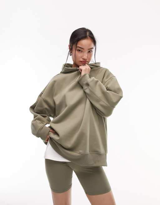 Oversized khaki best sale hoodie womens