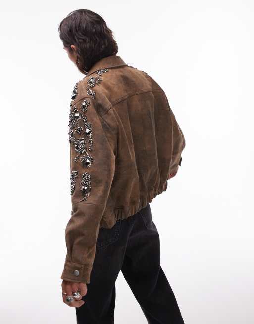 Topshop embellished jacket sales