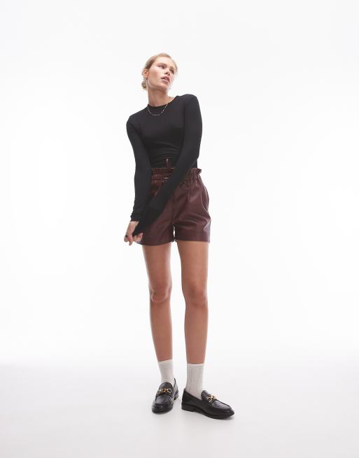 Topshop premium rib long sleeve top in black, 3 of 4