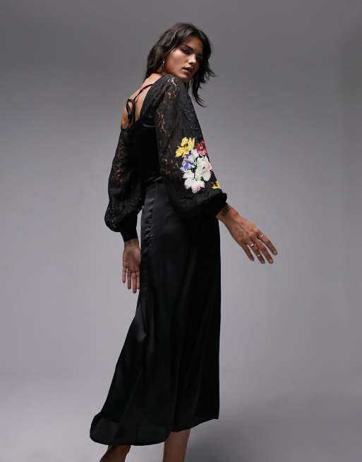 Topshop black dress sale clearance