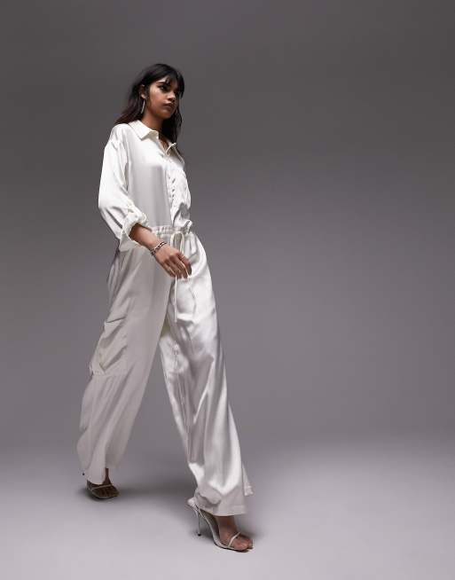 Topshop store cream jumpsuit