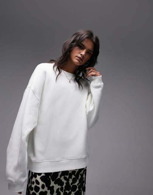 Topshop 2025 white sweatshirt