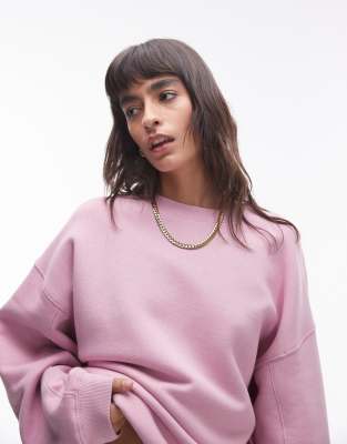 Shop Topshop premium seam detail sweat in pink Online – Trendy & Affordable Fashion