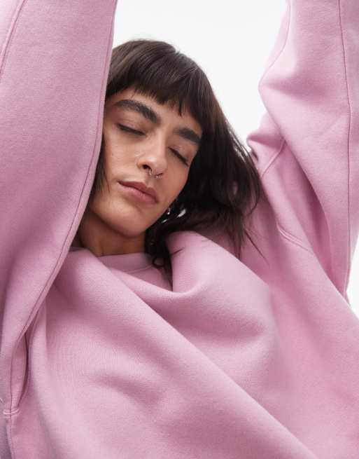 Topshop pink sweatshirt sales