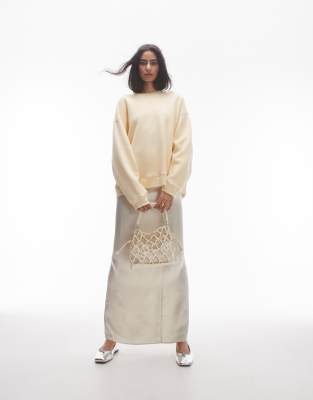 Толстовка Topshop premium с детализацией швов в молочном цвете 6990₽