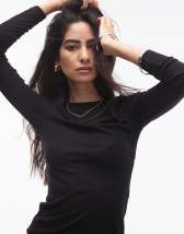 Topshop long sleeve everyday tee in white - WHITE