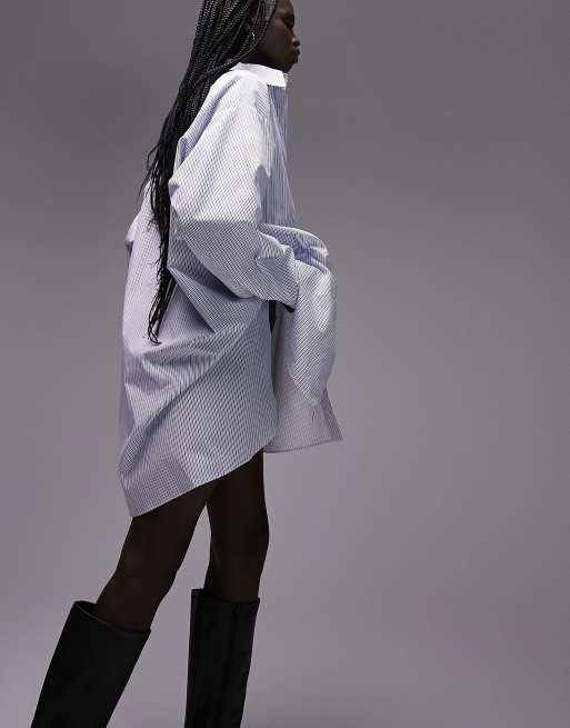 topshop oversized poplin shirt