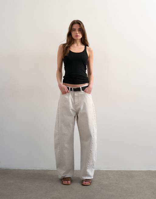 Topshop – Premium – Svart linne med brottarrygg och spaghettiband, 2 av 4