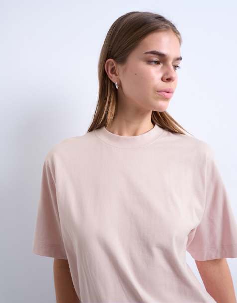 Topshop Premium - T-shirt basique à manches courtes - Rose clair - view 1