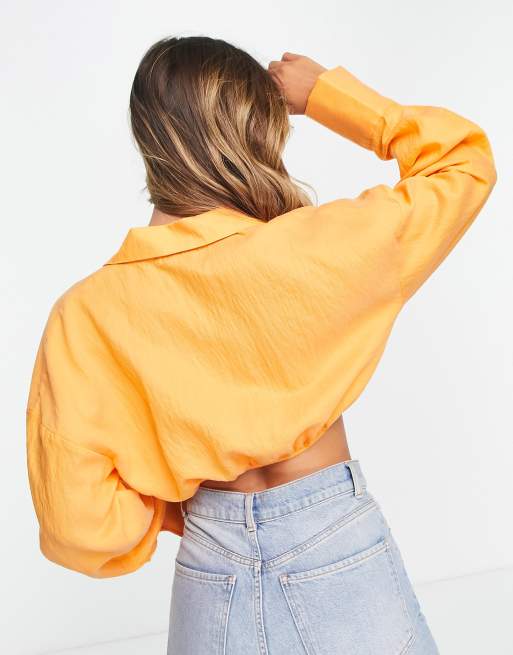 Topshop orange denim sales jacket