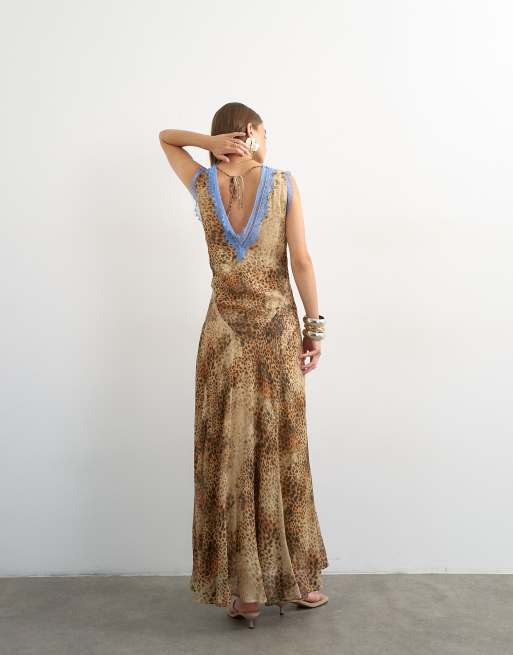 light blue lace dress topshop Topshop Lace Insert grown on shoulder Midi Dress in deep Blue