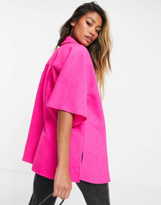 Topshop magenta sales suit jacket