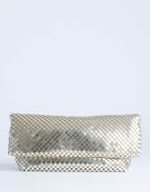 Topshop Prince Chainmail oversized clutch bag in gold