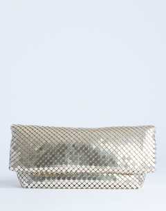 Prince Chainmail oversized clutch bag in gold