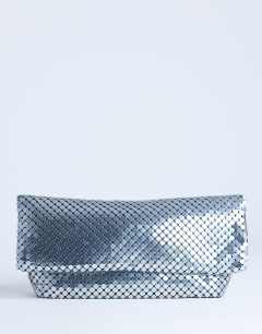Prince Chainmail oversized clutch bag in silver