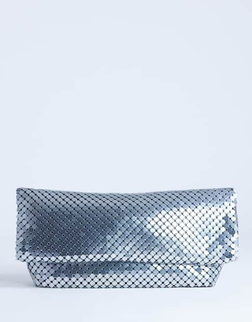 Topshop - Prince Chainmail - Pochette oversize color argento