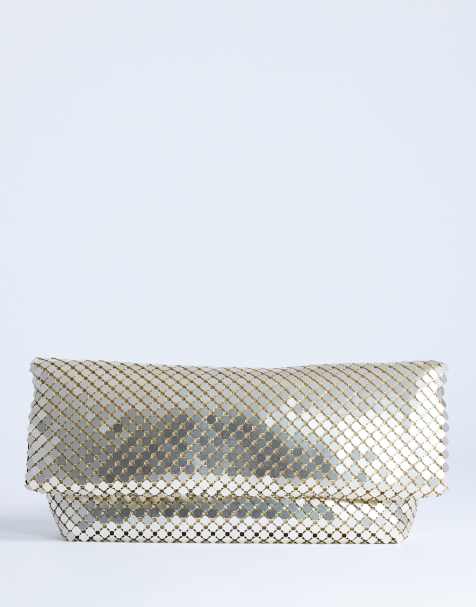 Topshop – Prince – Oversize-Clutch aus Kettenstoff in Gold - view 1