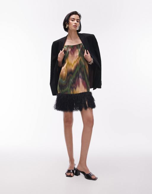 Topshop feather dress store
