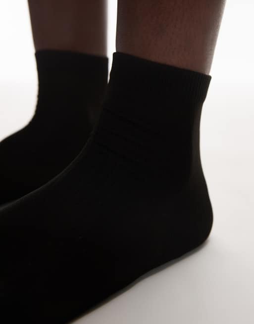 Topshop – Prześwitujące prążkowane skarpetki w czarnym kolorze, 2 z 3