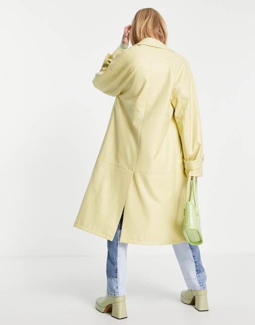 Topshop hotsell yellow coat