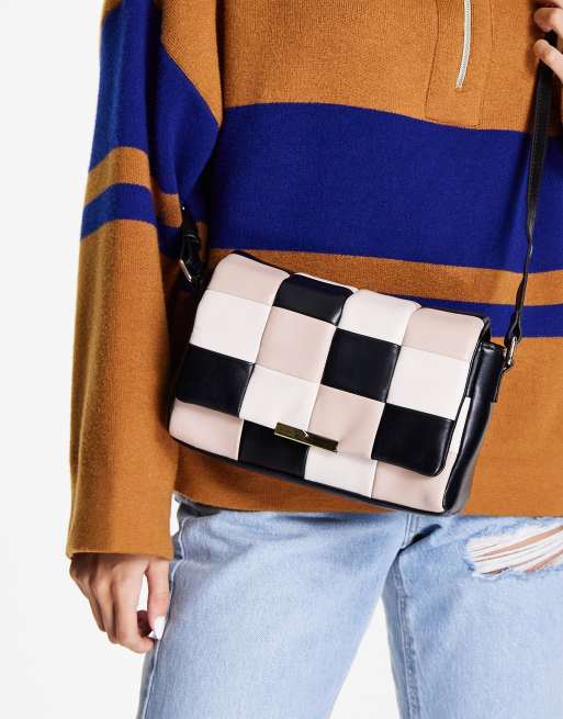 PU patchwork crossbody ASOS