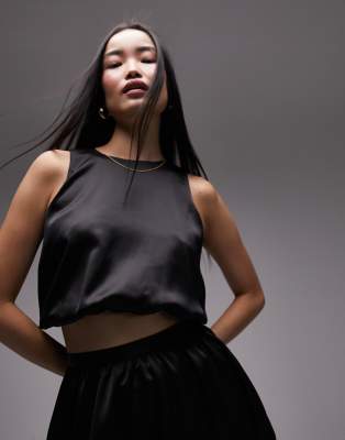 puff ball top in black - part of a set