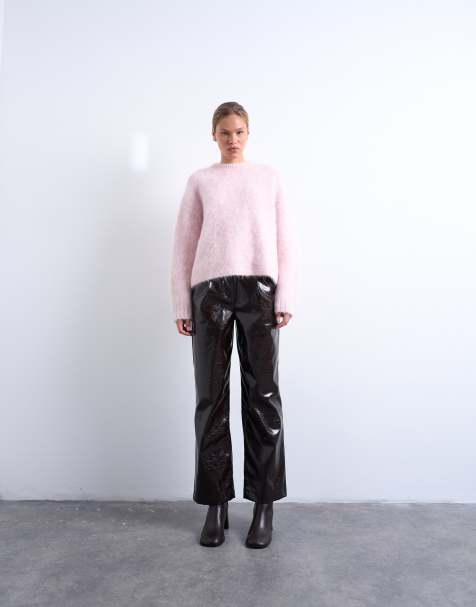 Pull Long Gris Topshop Avec Fentes Latérales - Taille 14 - Occasion En Très Bon état
