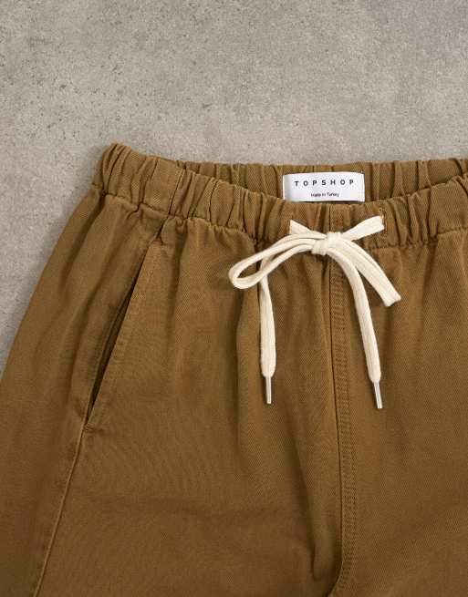 Topshop pull on barrel jean in cumin, 8 of 8
