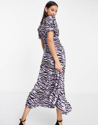 purple zebra print outfit