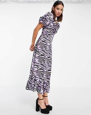 purple zebra print outfit