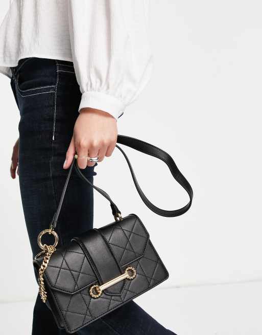quilt trophy crossbody in black ASOS