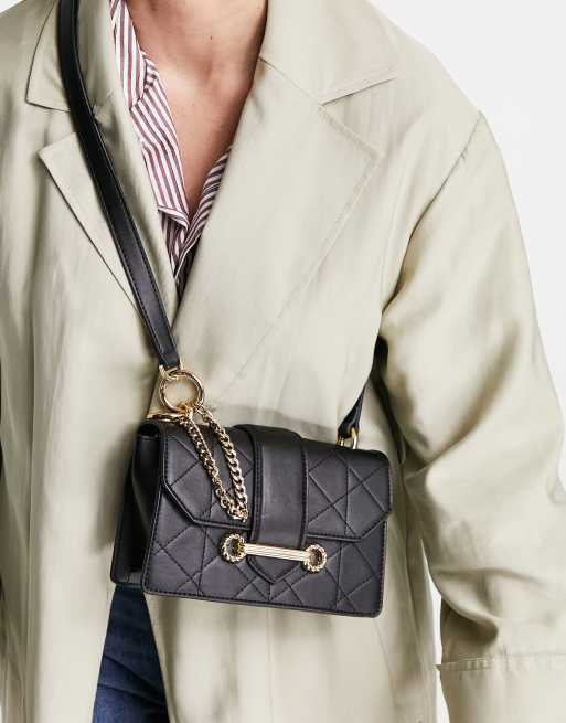 quilt trophy xbody bag in black ASOS