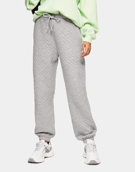 Grey best sale quilted joggers