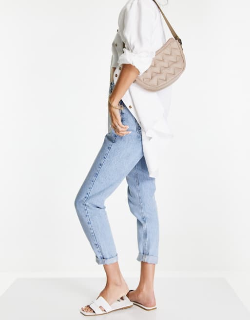 Topshop quilted shoulder bag in stone , 4 of 4