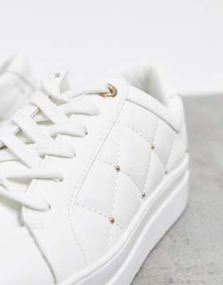 white quilted shoes