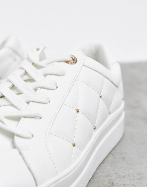 White sale quilted sneakers