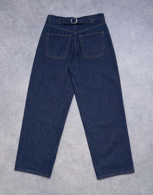 Topshop - Rå og indigoblå jeans med lav talje og afslappet pasform, 5 af 5
