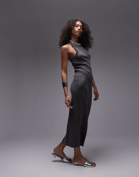 Topshop - Racer-midikjole i syrevasket jersey - view 1