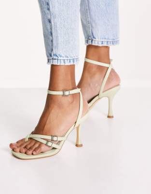 Topshop Rachel heeled strappy sandal in green