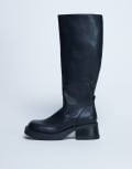 [Topshop] Topshop Rachel knee high chunky heeled boots in black 36 BLACK