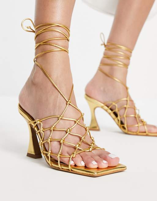 Topshop 2025 gold sandals