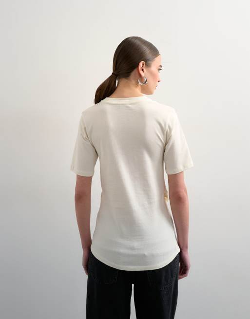 Topshop - Råhvid slå om-top med halve ærmer, 4 af 4