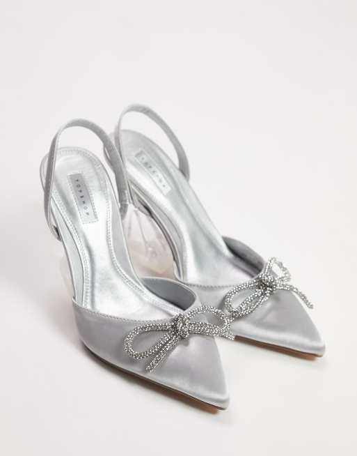 Silver 2024 heels topshop