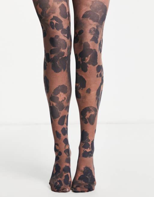 Topshop – Rajstopy ze wzorem w panterkę