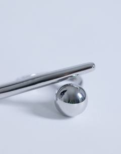 Model wearing Ramona waterproof abstract ring in stainless silver