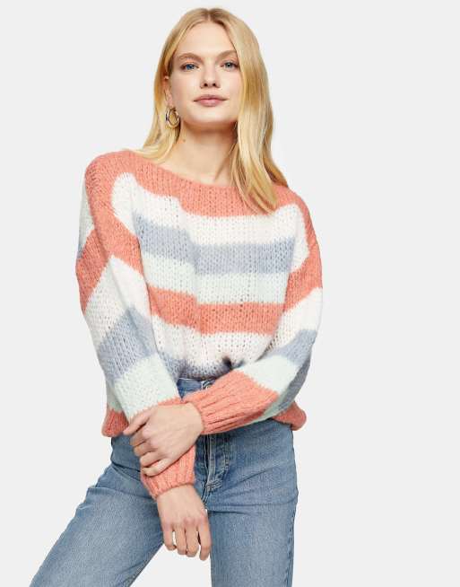 Topshop – Randig tröja i oversize-modell, 4 av 4