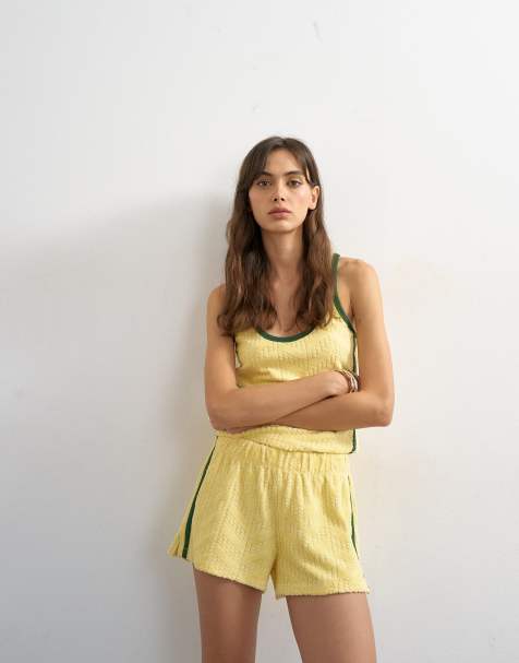 Topshop – Randiga shorts i frotté - view 1