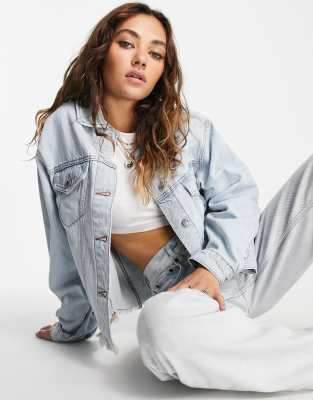 topshop raw hem denim jacket